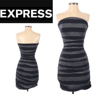 Express Ruched Strapless Dress